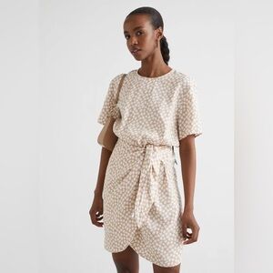 & Other Stories Wrap Tie Mini Dress - size 4